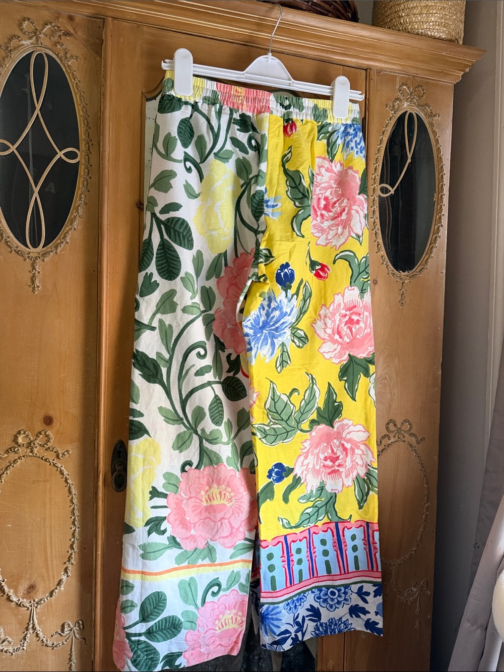 Anthropologie Multicolor Floral & Tiger Print Pajama Pants or PANTS - Picture 2 of 3